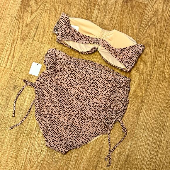 A Pea in the Pod Maternity Animal Print Convertible Two-Piece Swimsuit Set - Picture 6 of 12